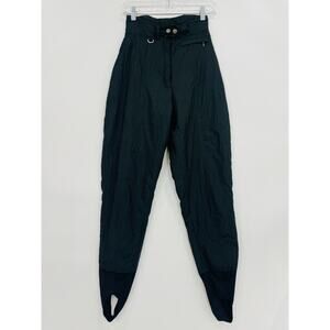 Cornice Ski Snow Pants Girls Small Black Stirrups Cozy Warm Winter Vacation Play